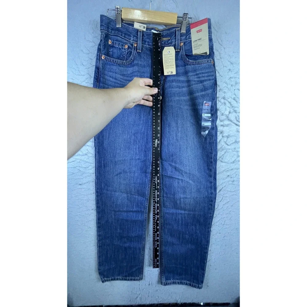 Levi's Low Pro Jeans Men 26 Blue New Straight Leg Mid Rise Relaxed Fit